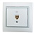 Розетка 702-0215-137 Deriy телефонная белый с серой вставкой
