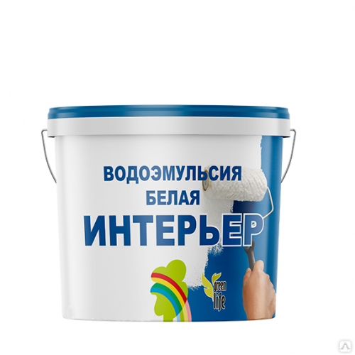Краска Интерьер белая д/стен и потолков 24кг