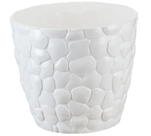 Кашпо КАМНИ D150мм 1,4л белый М3172