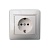 Розетка 701-0202-122 Мира с/з  керамика белая с белой вставкой