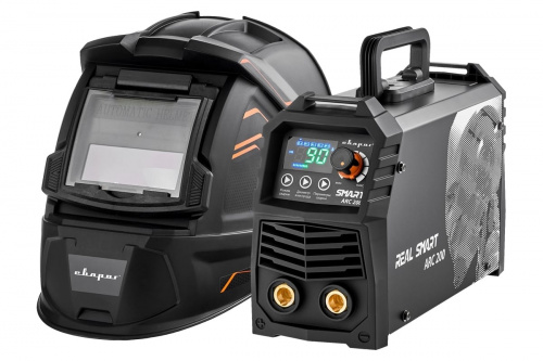 Сварочный аппарат инвертор ARC 200 "REAL SMART"(Z28303) Black (маска+краги)