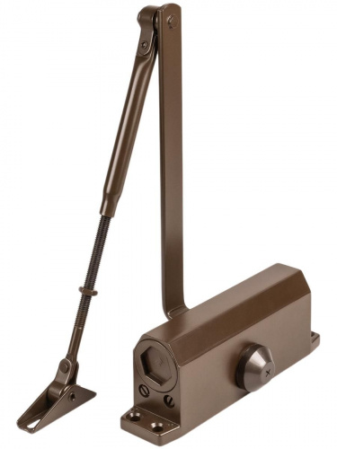 Доводчик дверной HG DC62AF085BW морозостойкий 60-85кг коричневый