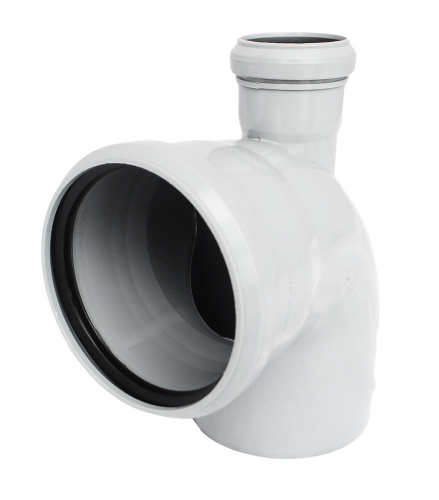 Отвод кан. D110*45 РР УЮТ Контур белый