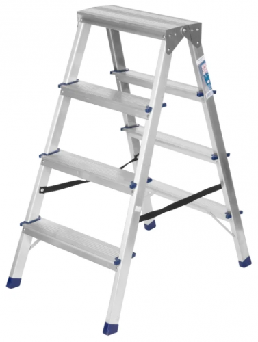 Стремянка алюминиевая 2-сторонняя 4 ступени/63-0-024/
