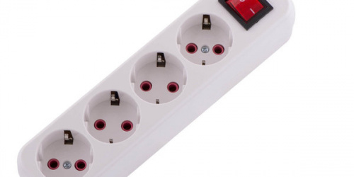 Колодка х4 с/з,720-0400-402 с выключателем