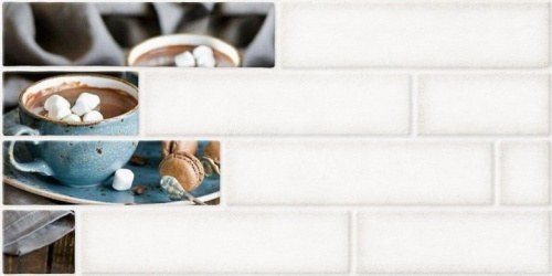 Кафель настенный Декор 300х600 Брик 2 кремовый