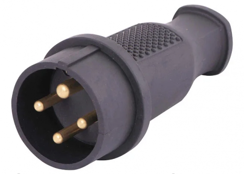 Эл вилка трехфазн 3Р+ 3х32А 380V(каучук)/332-0100-0201/201/