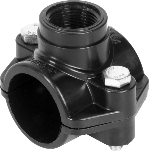 ПЭ-Седелка d32 1/2 черн(креп.болт)