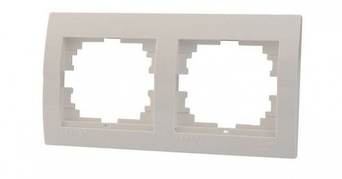 Розетка рамка 705-4200-147 LESYA 2-ая горизонтальная б/вст ,черный бархот матовый