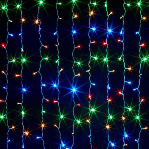 Гирлянда электр.дождик цветной