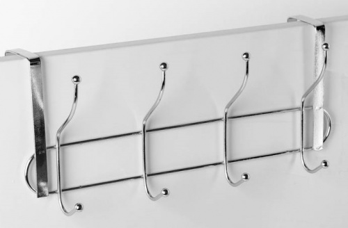 Вешалка надверная 4двойных крючка 30х10х16см 