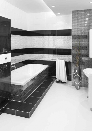 Кафель настенный Декор 25х50 День пиксел белый ВК 1сорт (Белорусь)