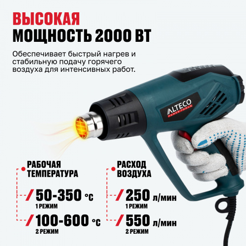 Фен технический ALTECO HG 0608