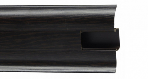 Плинтус (центр.кабель-канал) Дуб чернённый 827 (86 мм)