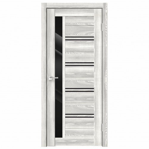 Дверь ДО Биланчино (700*2000 клен айс) Iacobel черное ПВХ