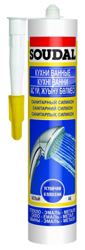 Силикон SOUDAL санитарный,бесцветный 300мл
