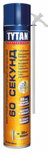 Пена-клей монтажная TYTAN ПРОФ быстрый универсальный,60сек,750мл